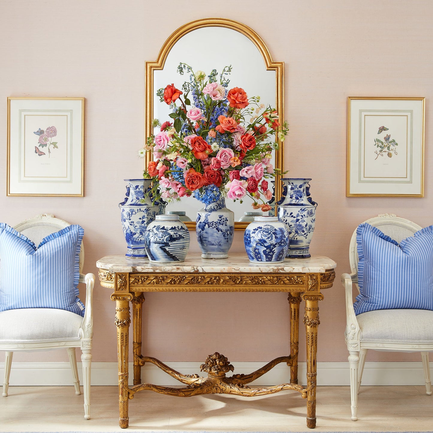 Blue & White Blossom Vase