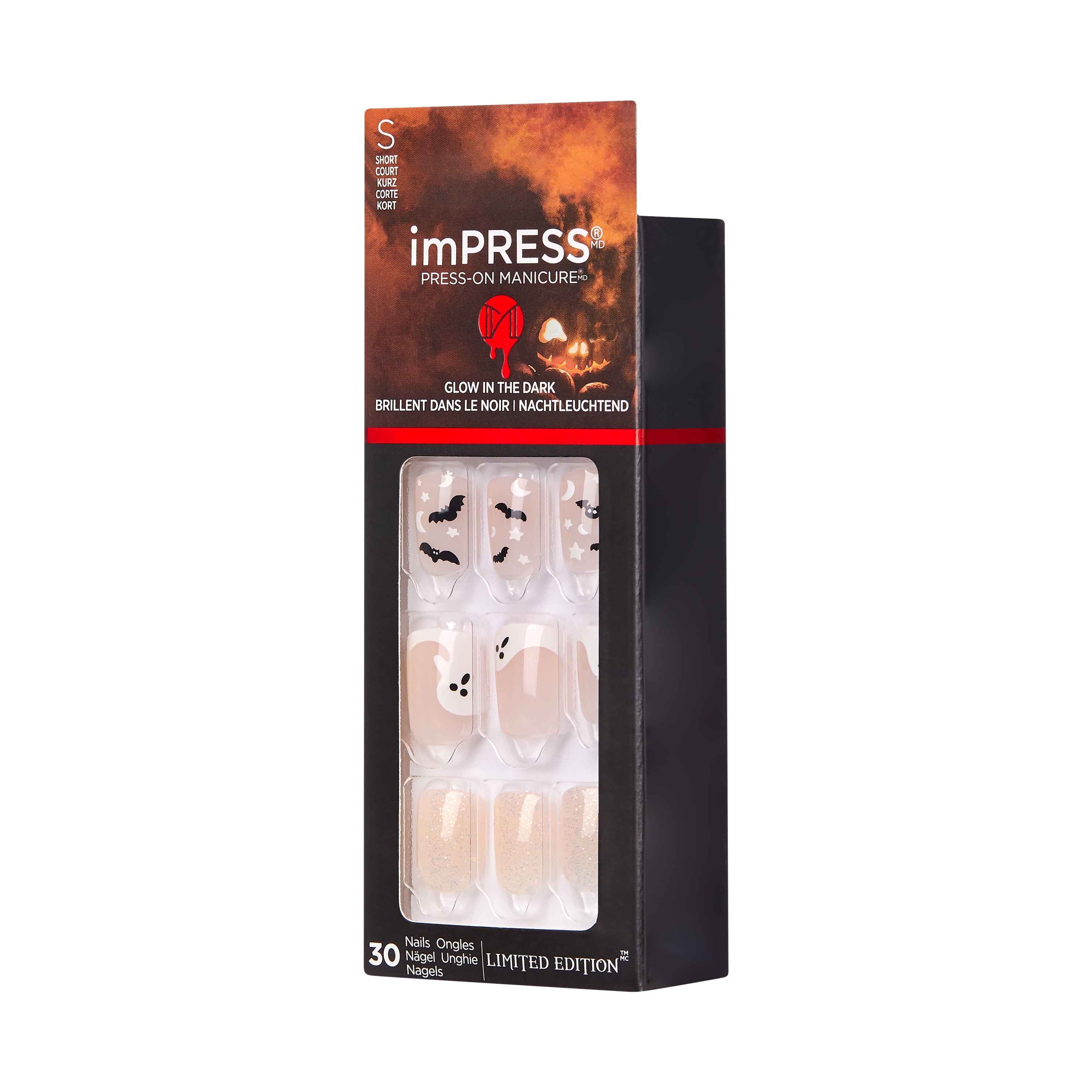 imPRESS Halloween Press-on Manicure, ‘Boo-yah’, 30 Count