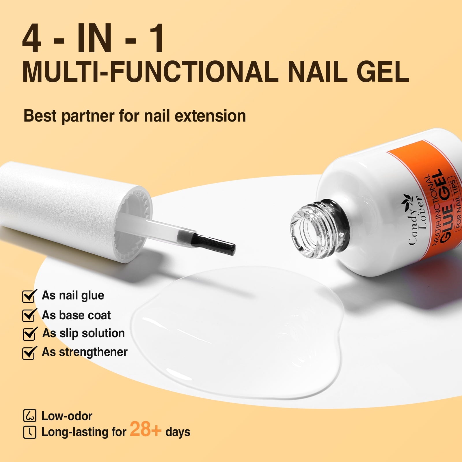 Candy Lover Clear Medium Almond Fake Nail Tips for Press on Nails, 552Pcs Soft Gel Tips for Nail Extensions Full Cover Pre-shaped 12 Sizes Clear False Nails for Nail Art