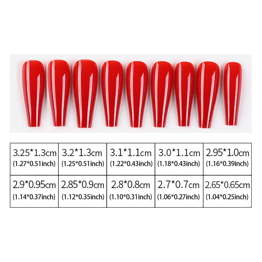 Europe And America Style Full Coverage Nails For Women 24 Long Nails With Glue Kit