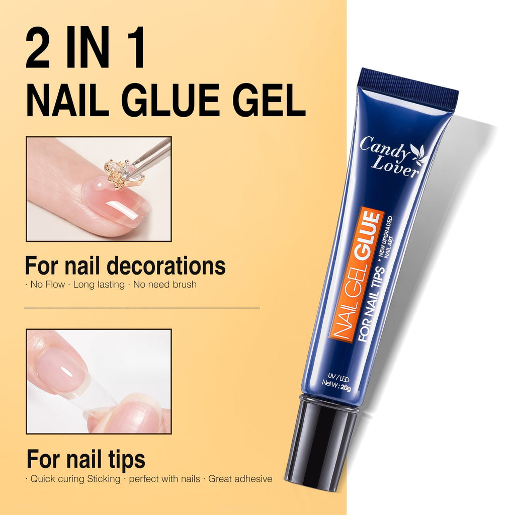 Candy Lover Clear Medium Almond Fake Nail Tips for Press on Nails, 552Pcs Soft Gel Tips for Nail Extensions Full Cover Pre-shaped 12 Sizes Clear False Nails for Nail Art