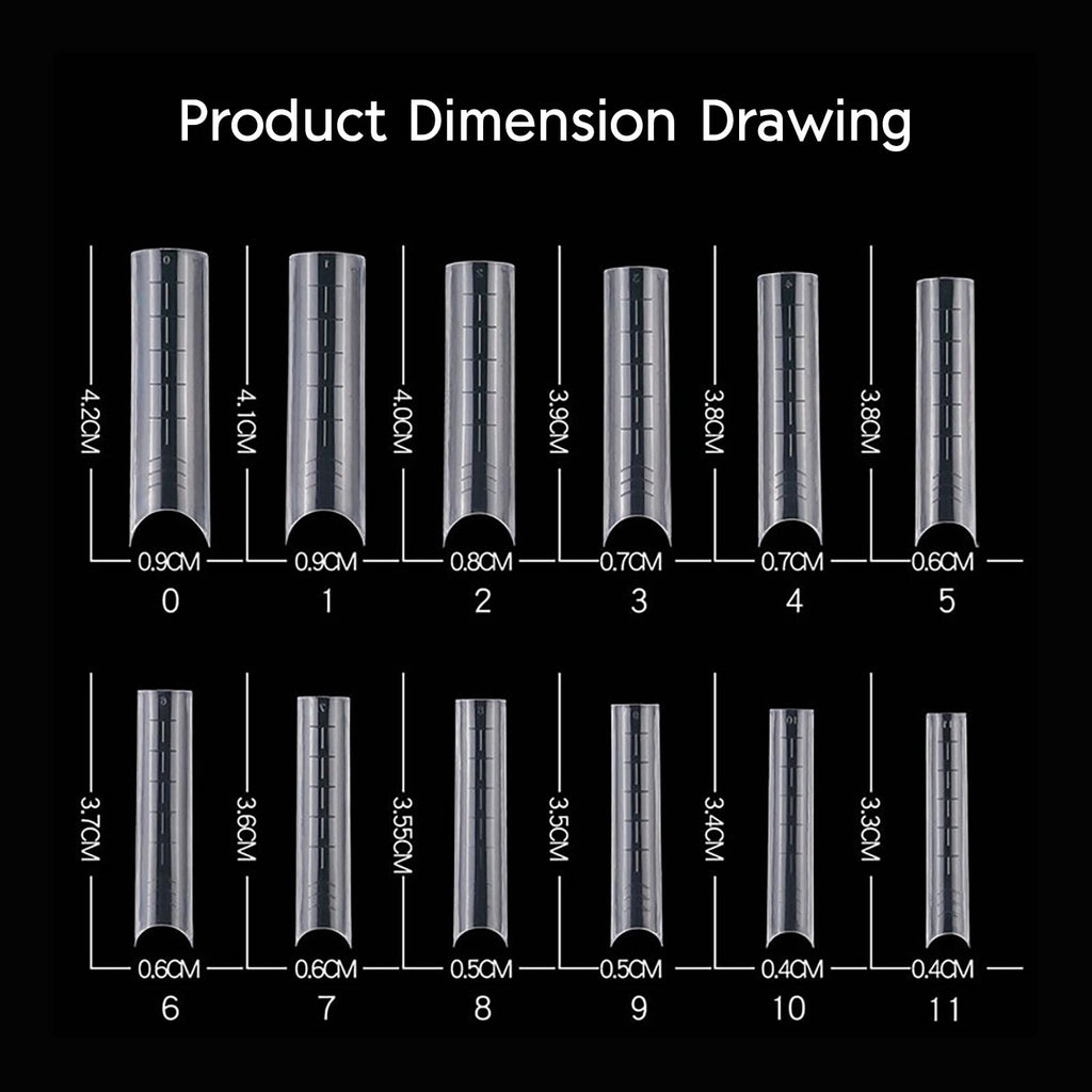 Extra Long Straight Tip C Nails Half Set for Stunning Manicure Expressions