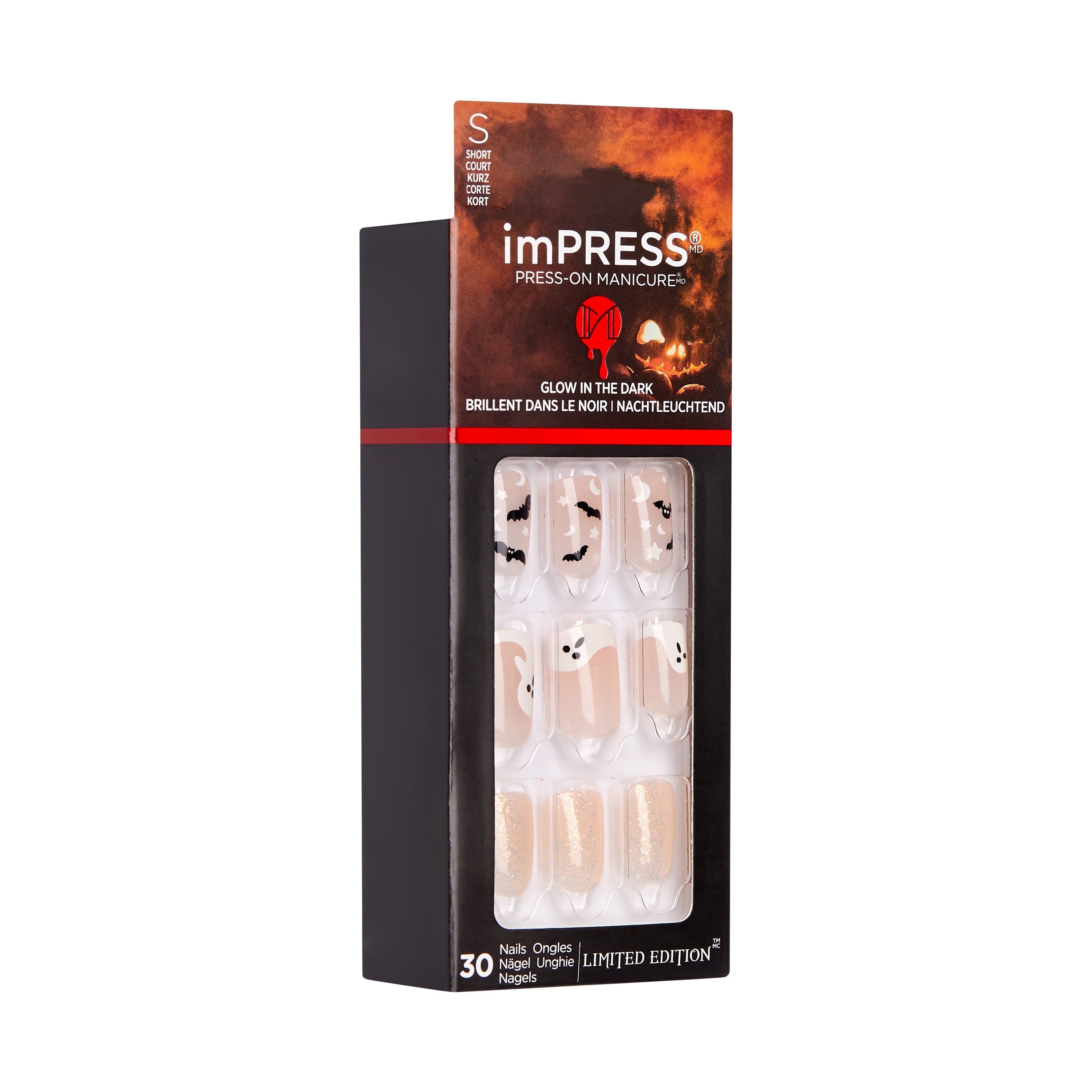 imPRESS Halloween Press-on Manicure, ‘Boo-yah’, 30 Count