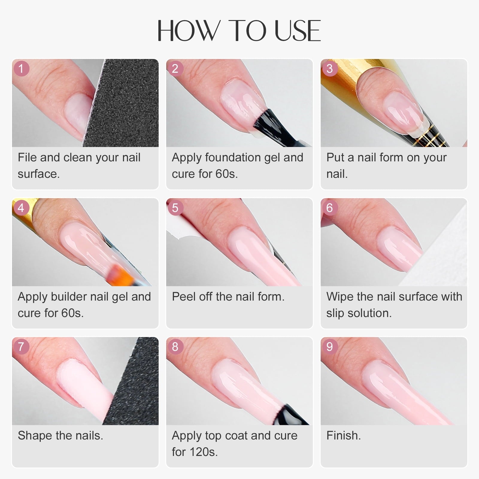 SAVILAND 100 G Builder Nail Gel - 3.5 oz Light Pink Hard Gel for Extension Nail Art Manicure Starter for Professional Nails Salon Home DIY