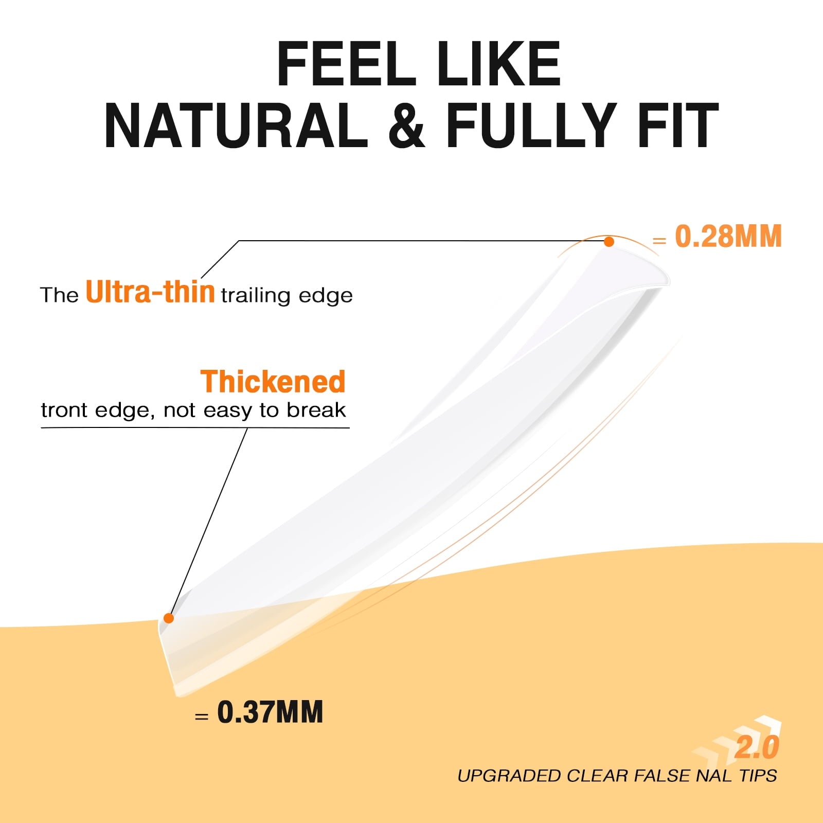 Candy Lover Clear Medium Almond Fake Nail Tips for Press on Nails, 552Pcs Soft Gel Tips for Nail Extensions Full Cover Pre-shaped 12 Sizes Clear False Nails for Nail Art