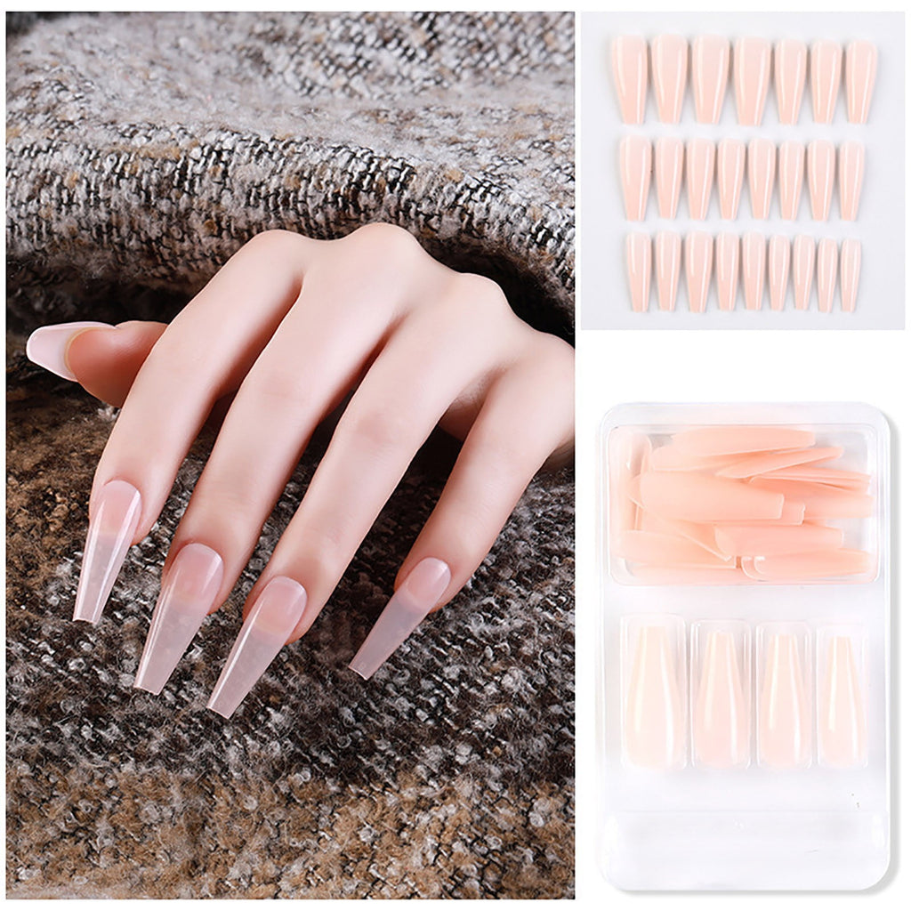 Europe And America Style Full Coverage Nails For Women 24 Long Nails With Glue Kit